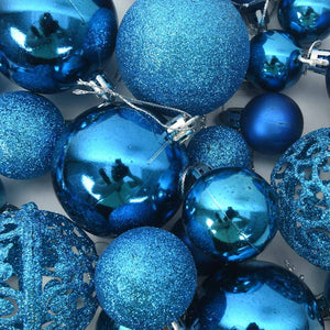 Blaues Weihnachtskugel-Set, 100-teilig