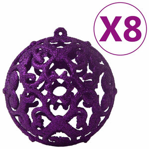 100-teiliges Weihnachtskugel-Set Lila