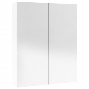 Spiegelschrank Bad 60 cm, Weiß Glänzend