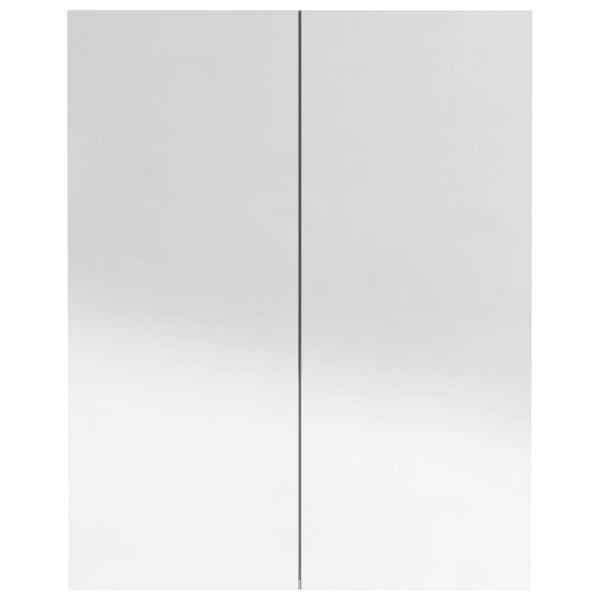 Spiegelschrank Grau Glänzend 60 cm