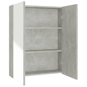 Betongrauer Bad-Spiegelschrank, 60 cm