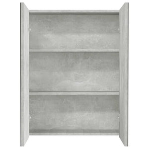Betongrauer Bad-Spiegelschrank, 60 cm