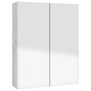 Betongrauer Bad-Spiegelschrank, 60 cm