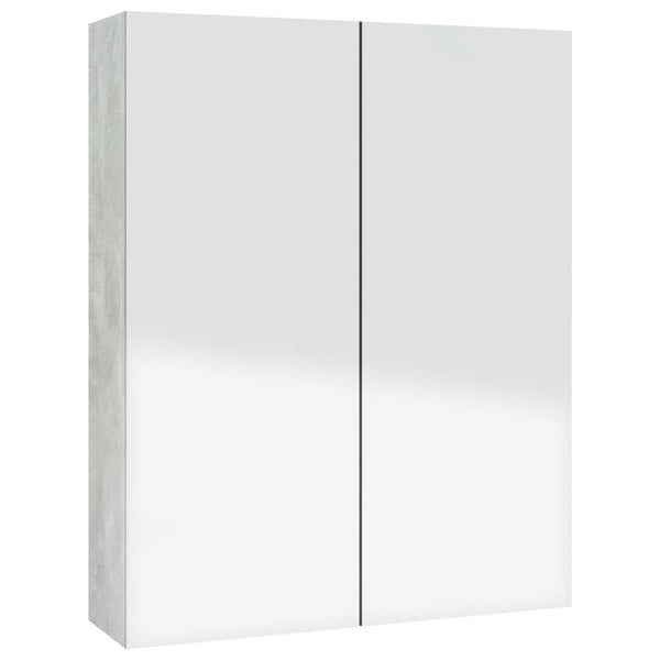 Betongrauer Bad-Spiegelschrank, 60 cm