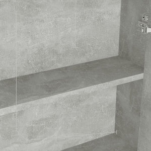 Betongrauer Bad-Spiegelschrank, 60 cm