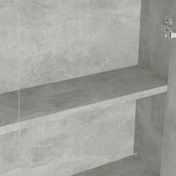 Betongrauer Bad-Spiegelschrank, 60 cm