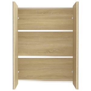 Bad Spiegelschrank 60 cm Weiß Eiche-Optik