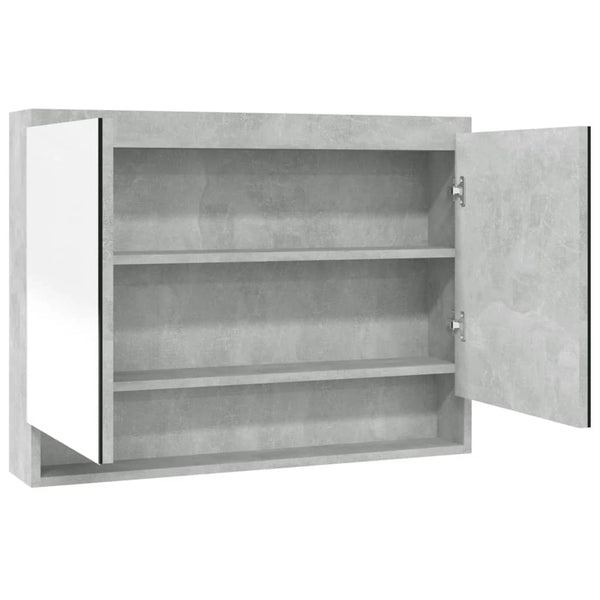Bad Spiegelschrank Betongrau 80x60 cm