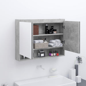 Bad Spiegelschrank Betongrau 80x60 cm