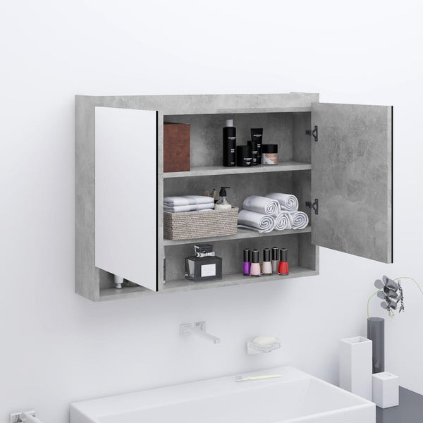 Bad Spiegelschrank Betongrau 80x60 cm