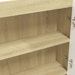 Bad Spiegelschrank 80x60 cm Weiß/Eiche