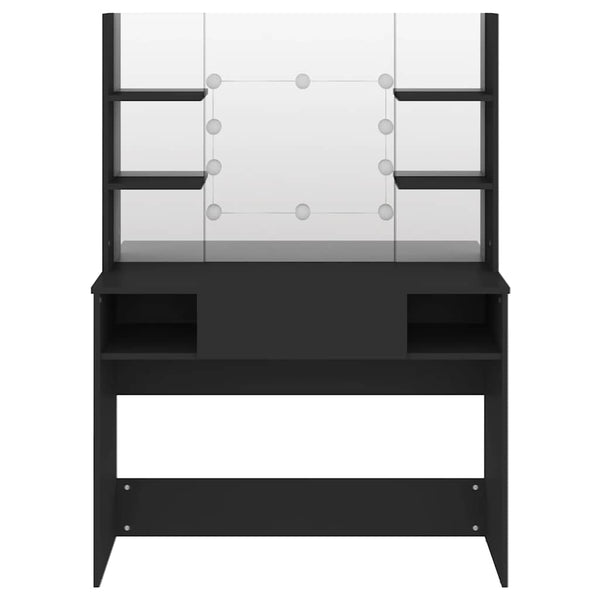 Schminktisch mit LED Schwarz 100x40x135 cm