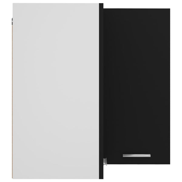 Eckhängeschrank Lyon Schwarz 57x57x60 cm
