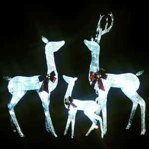 Rentier Familie Weihnachtsdeko mit 201 LEDs