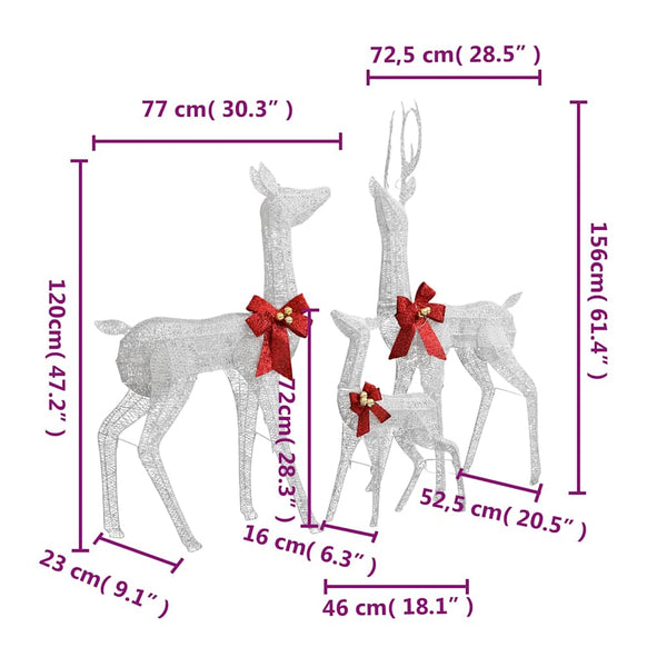 Rentier Familie Weihnachtsdeko mit 201 LEDs