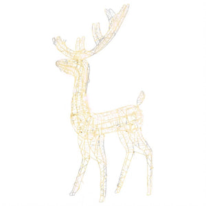 vidaXL Rennes en acrylique à LED Décoration de Noël 140 LED 120 cm Blanc chaud