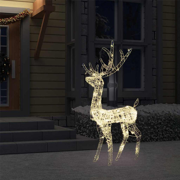vidaXL Rennes en acrylique à LED Décoration de Noël 140 LED 120 cm Blanc chaud
