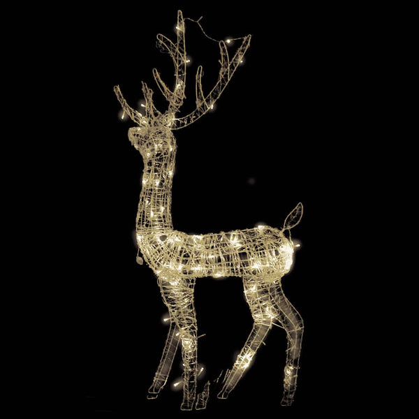 vidaXL Rennes en acrylique à LED Décoration de Noël 140 LED 120 cm Blanc chaud