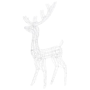 LED Rentier Weihnachtsdeko Acryl 120cm Blau