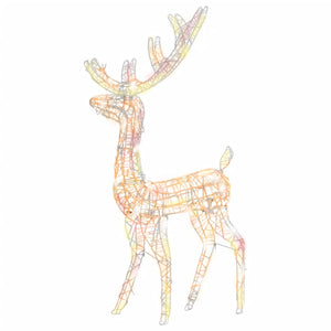 LED Rentier Weihnachtsdeko 140 LEDs Bunt