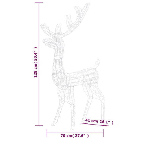 LED Rentier Weihnachtsdeko 140 LEDs Bunt