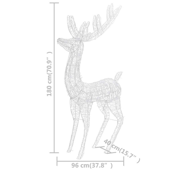 LED Rentier Weihnachtsdeko XXL 180cm