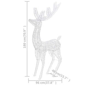 XXL LED Rentier Weihnachtsdeko - 180cm Kaltweiß