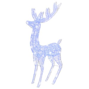 vidaXL Renne LED XXL Acrylique Décoration de Noël 250 LED 180 cm Bleu