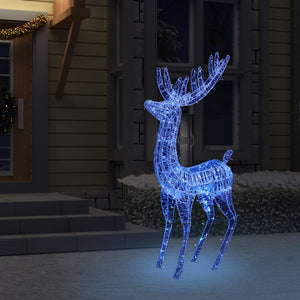 vidaXL Renne LED XXL Acrylique Décoration de Noël 250 LED 180 cm Bleu