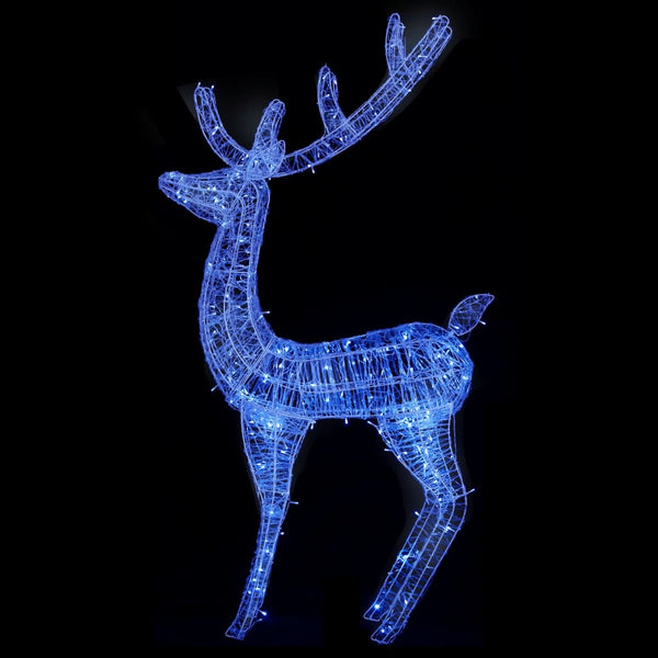 vidaXL Renne LED XXL Acrylique Décoration de Noël 250 LED 180 cm Bleu
