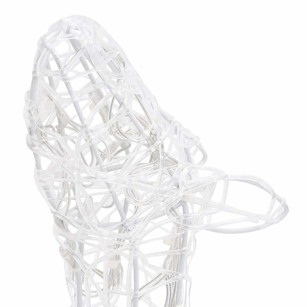 vidaXL Famille de rennes LED Décoration de Noël Acrylique 160 LED Blanc chaud