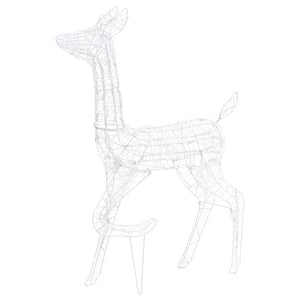 vidaXL Famille de rennes LED Décoration de Noël Acrylique 160 LED Multicolore