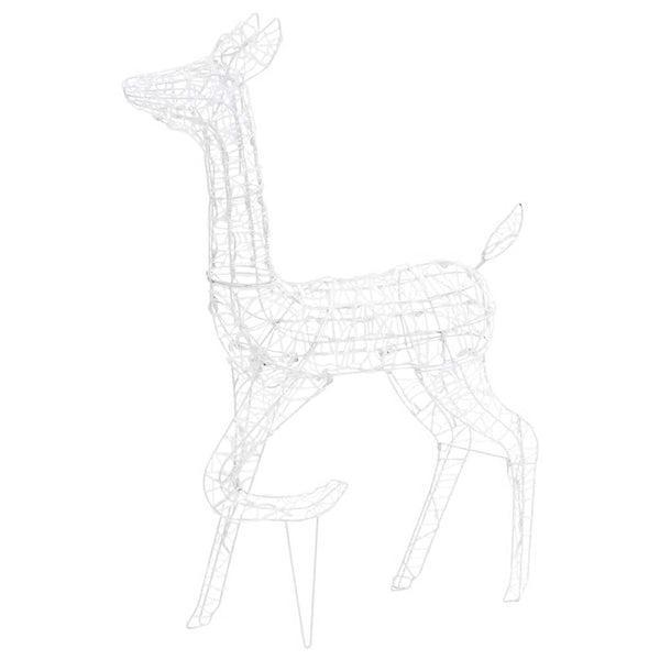 vidaXL Famille de rennes LED Décoration de Noël Acrylique 160 LED Multicolore