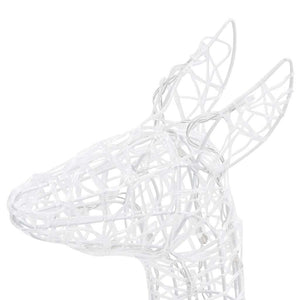 vidaXL Famille de rennes LED Décoration de Noël Acrylique 160 LED Multicolore