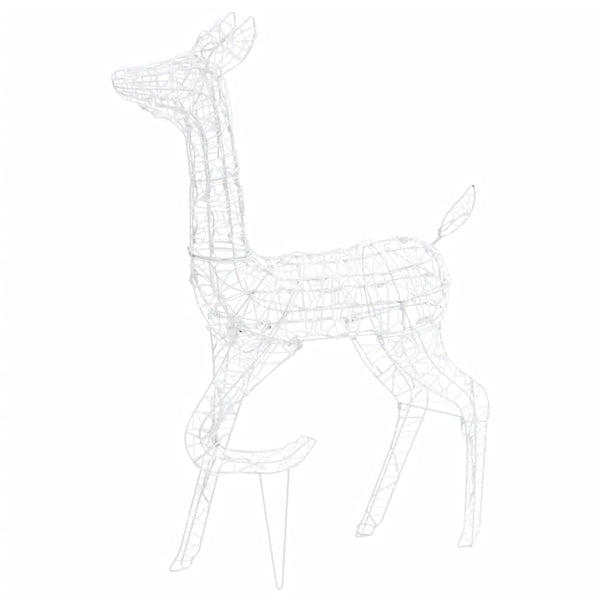 vidaXL Famille de rennes LED Décoration de Noël Acrylique 300 LED Blanc froid