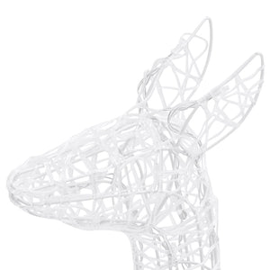 vidaXL Famille de rennes LED Décoration de Noël Acrylique 300 LED Blanc froid