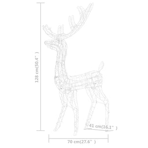 vidaXL Famille de rennes de Noël LED en acrylique 300 LED Bleu