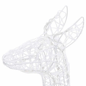 vidaXL Famille de rennes de Noël LED en acrylique 300 LED Bleu