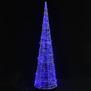 LED Kegel Acryl Pyramide Blau 120cm