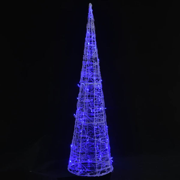 LED Kegel Acryl Pyramide Blau 120cm
