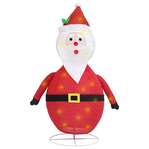 LED Weihnachtsdeko Weihnachtsmann Luxus Stoff 90cm