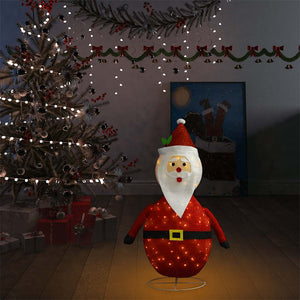 LED Weihnachtsdeko Weihnachtsmann Luxus Stoff 90cm