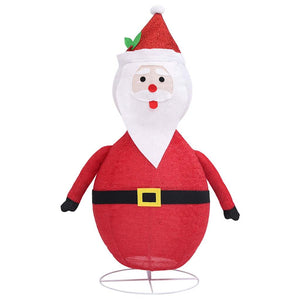 LED Weihnachtsdeko Weihnachtsmann Luxus Stoff 90cm
