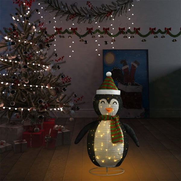 LED Pinguin Weihnachtsdeko Luxus-Stoff 90cm