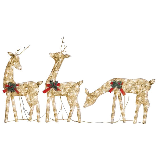 LED Rentier Weihnachtsdeko Golden Warmweiß 270cm