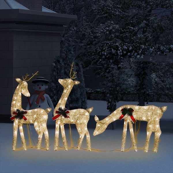 LED Rentier Weihnachtsdeko Golden Warmweiß 270cm