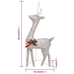 LED Rentier Weihnachtsdeko Golden Warmweiß 270cm