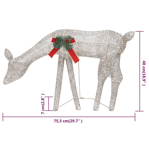 LED Rentier Weihnachtsdeko Golden Warmweiß 270cm