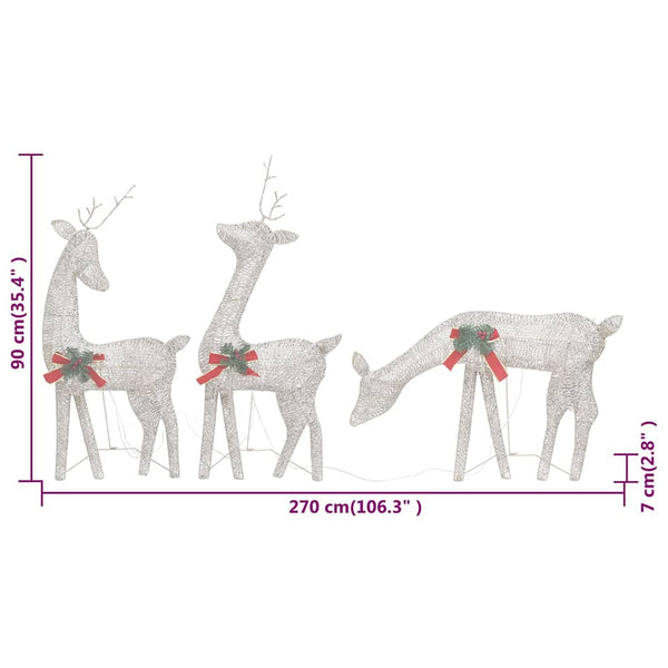 LED Rentier Weihnachtsdeko Golden Warmweiß 270cm