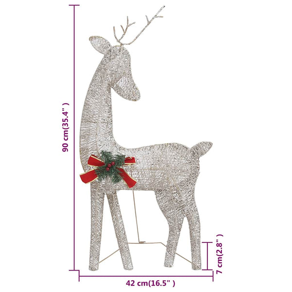 LED Rentier Weihnachtsdeko Golden Warmweiß 270cm